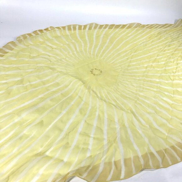 HERMES triangle Triangle stripe Scarf silk yellow - Picture 2 of 13